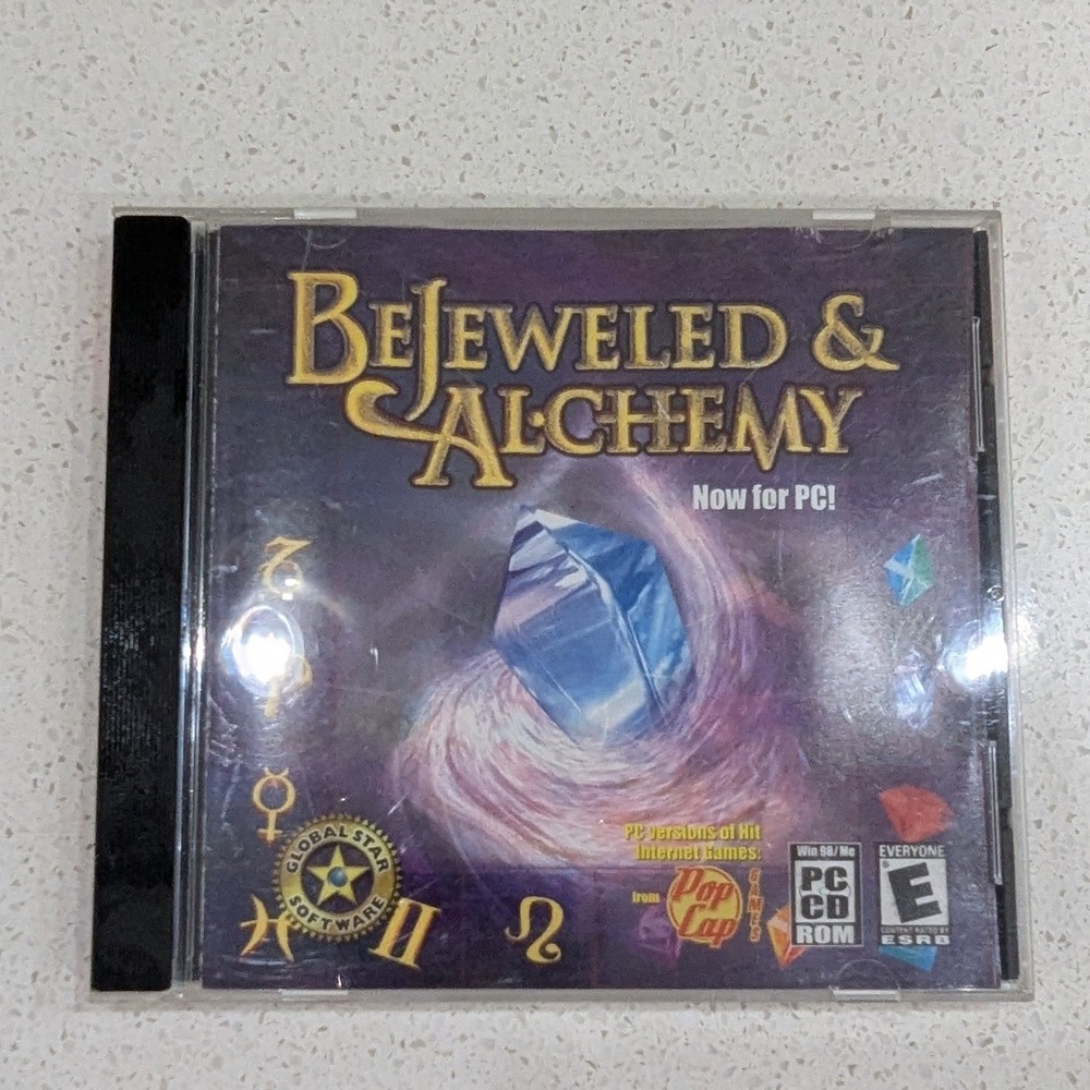 Global Star Bejeweled & Alchemy PC CD-ROM Puzzle Game Jewel Case